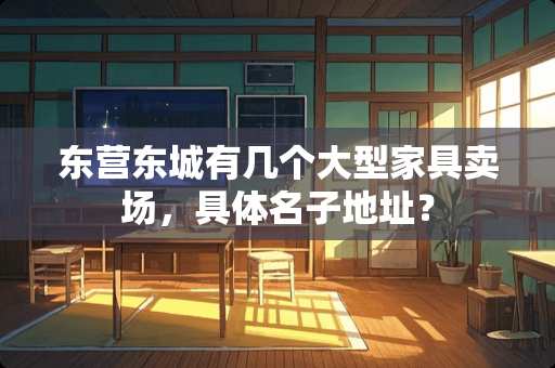 东营东城有几个大型家具卖场，具体名子地址？