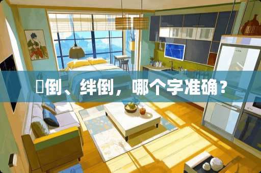 跘倒、绊倒，哪个字准确？