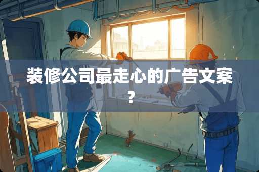 装修公司最走心的广告文案？