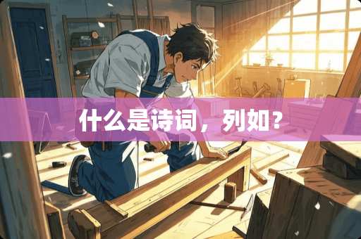 什么是诗词，列如？