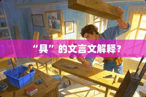 “具”的文言文解释？