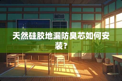 天然硅胶地漏防臭芯如何安装？