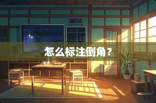 怎么标注倒角？