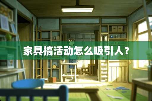 家具搞活动怎么吸引人？