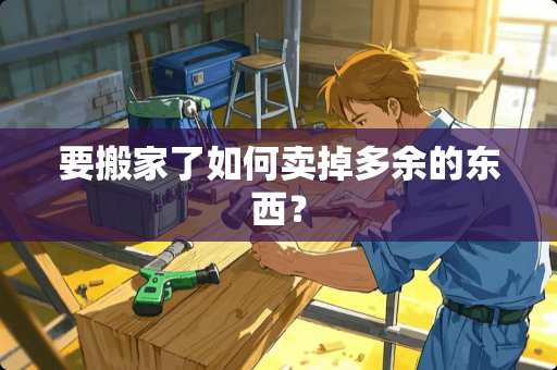 要搬家了如何卖掉多余的东西？