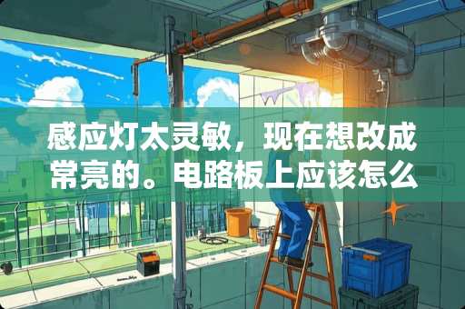 感应灯太灵敏，现在想改成常亮的。电路板上应该怎么改短路哪哪个地方？