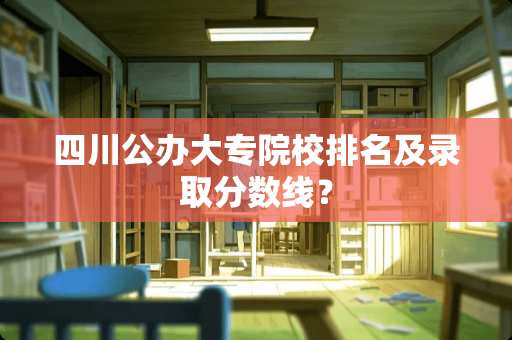 四川公办大专院校排名及录取分数线？
