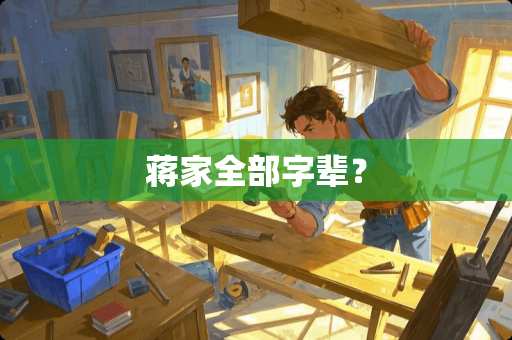 蒋家全部字辈？