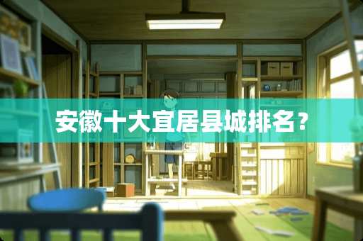 安徽十大宜居县城排名？