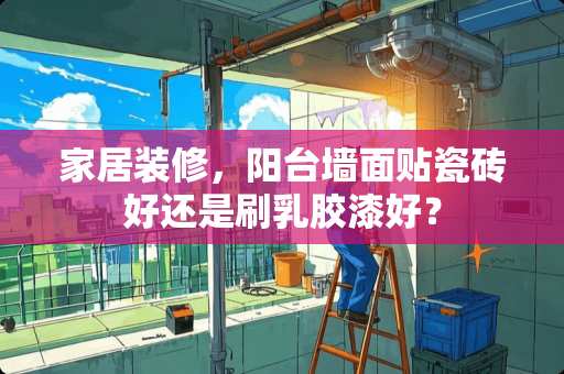 家居装修，阳台墙面贴瓷砖好还是刷*胶漆好？