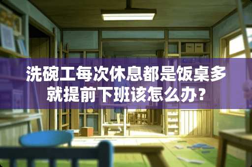 洗碗工每次休息都是饭桌多就提前下班该怎么办？