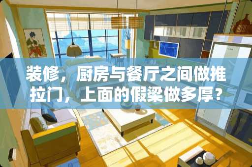 装修，厨房与餐厅之间做推拉门，上面的假梁做多厚？多高？