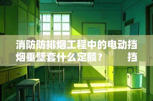 消防防排烟工程中的电动挡烟垂壁套什么定额？　　挡烟垂壁一般是采用防火玻璃