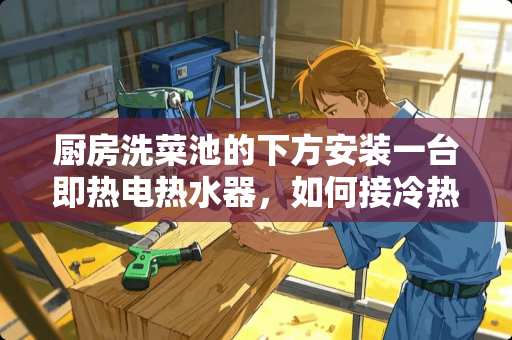 厨房洗菜池的下方安装一台即热电热水器，如何接冷热水管？