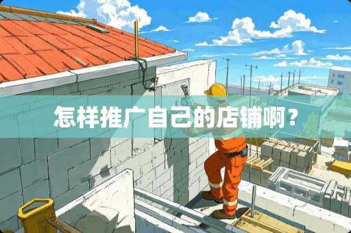 怎样推广自己的店铺啊？