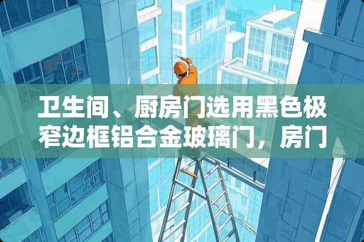 卫生间、厨房门选用黑色极窄边框铝合金玻璃门，房门怎么配色？