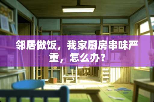 邻居做饭，我家厨房串味严重，怎么办？
