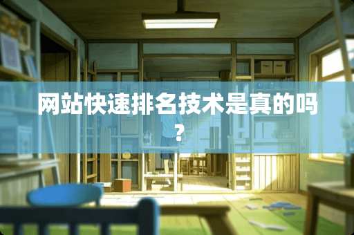 网站快速排名技术是真的吗？
