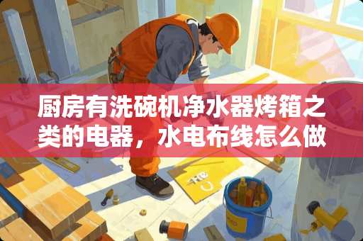 厨房有洗碗机净水器烤箱之类的电器，水电布线怎么做？