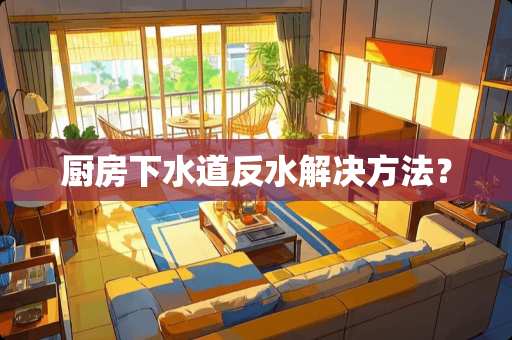 厨房下水道反水解决方法？