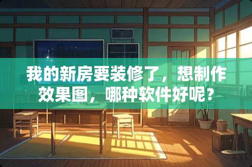 我的新房要装修了，想制作效果图，哪种软件好呢？