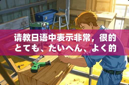 请教日语中表示非常，很的とても、たいへん、よく的区别，谢谢？