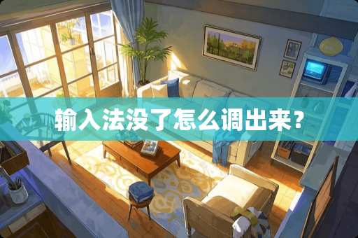 输入法没了怎么调出来？