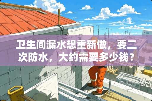 卫生间漏水想重新做，要二次防水，大约需要多少钱？