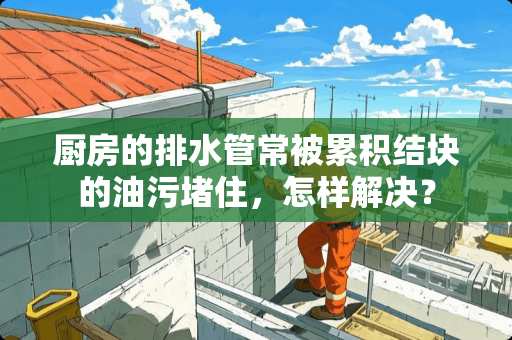 厨房的排水管常被累积结块的油污堵住，怎样解决？