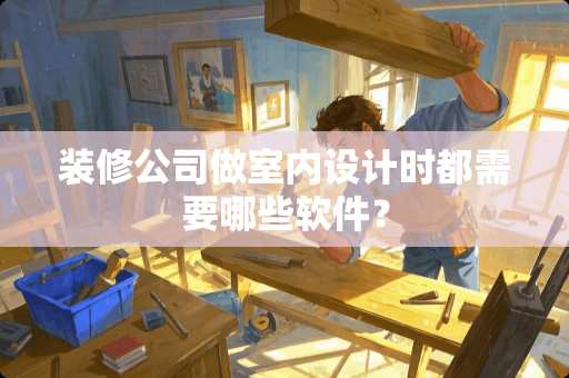 装修公司做室内设计时都需要哪些软件？