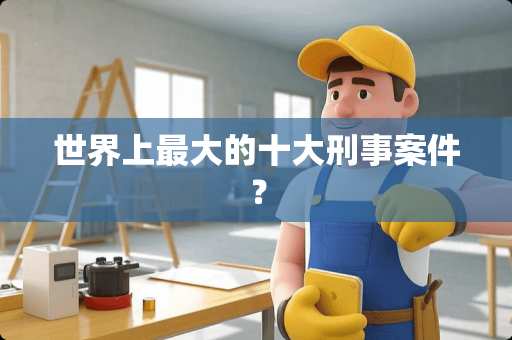 世界上最大的十大刑事案件？