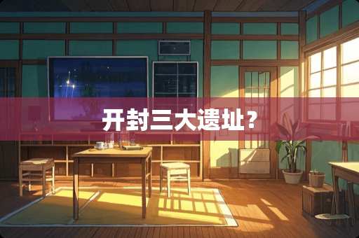 开封三大遗址？