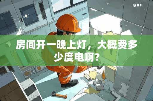 房间开一晚上灯，大概费多少度电啊？
