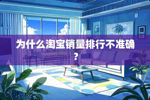 为什么淘宝销量排行不准确？