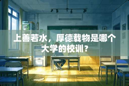 上善若水，厚德载物是哪个大学的校训？