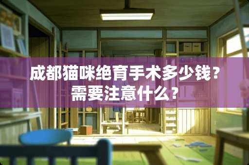 成都猫咪绝育手术多少钱？需要注意什么？