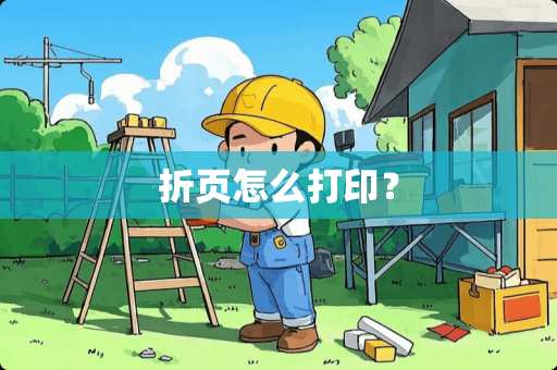 折页怎么打印？