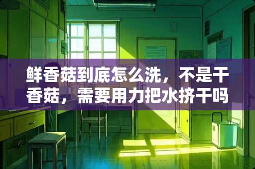 鲜香菇到底怎么洗，不是干香菇，需要用力把水挤干吗？