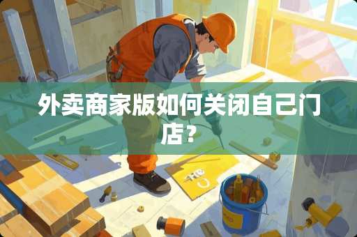外卖商家版如何关闭自己门店？