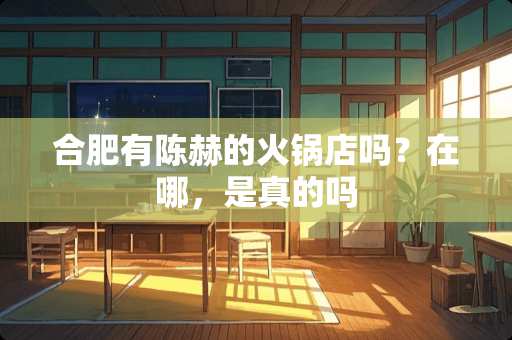 合肥有陈赫的火锅店吗？在哪，是真的吗