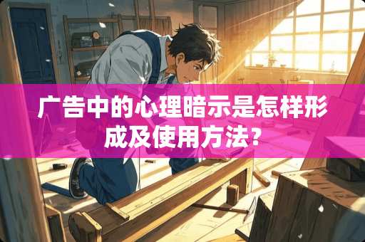 广告中的心理暗示是怎样形成及使用方法？