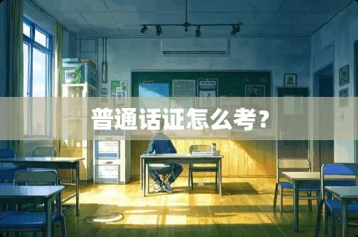 普通话证怎么考？