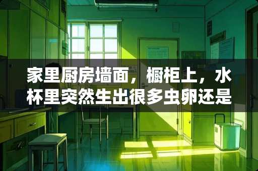 家里厨房墙面，橱柜上，水杯里突然生出很多虫卵还是虫子，请问是什么？如何根治？