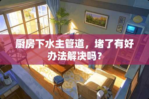 厨房下水主管道，堵了有好办法解决吗？