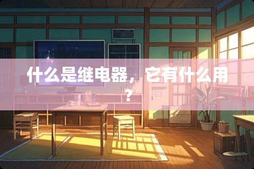 什么是继电器，它有什么用？