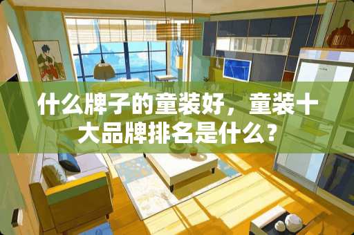 什么牌子的童装好，童装十大品牌排名是什么？