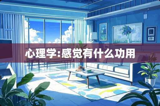 心理学:感觉有什么功用