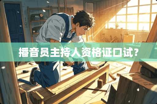 播音员主持人资格证口试？