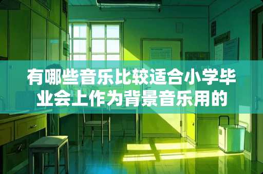 有哪些音乐比较适合小学毕业会上作为背景音乐用的