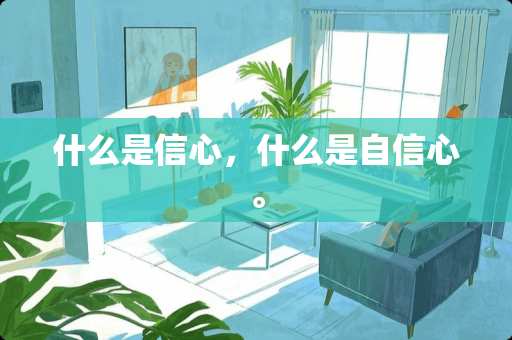 什么是信心，什么是自信心。